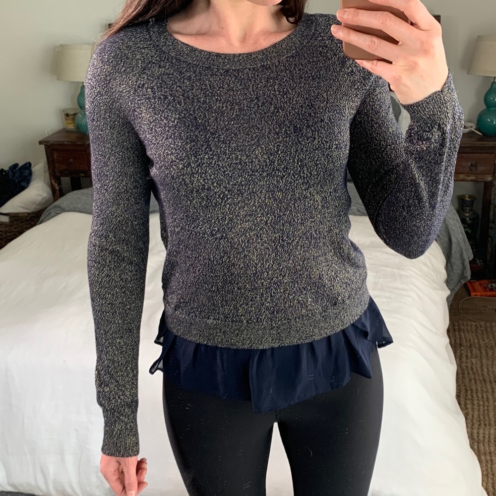 Winter Clearance✨Metallic Blue Sweater✨ - Picture 2 of 5